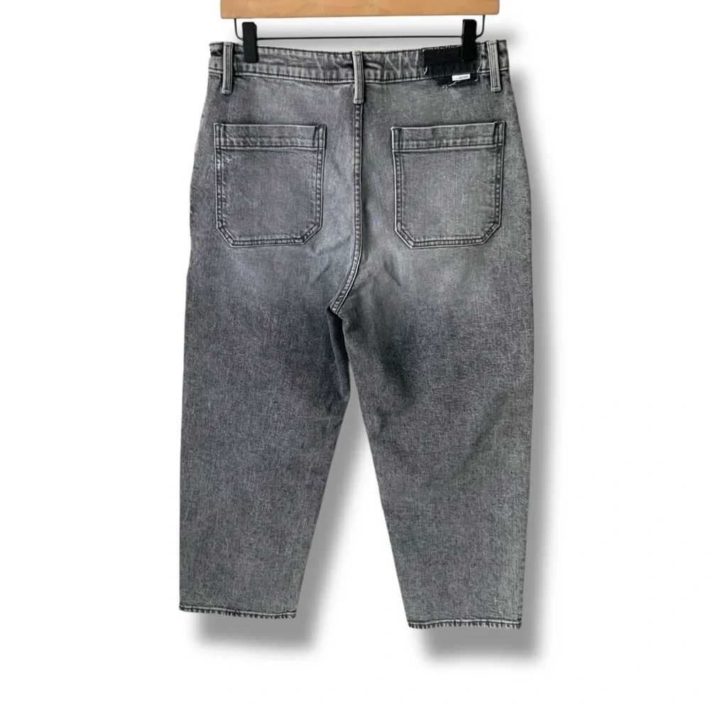 MOTHER SUPERIOR Jeans Private Patch Pocket Ankle Shadow Dancing Gray Size 28